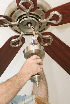 Ceiling fan install in East Syracuse, NY by JP's Best Electric.